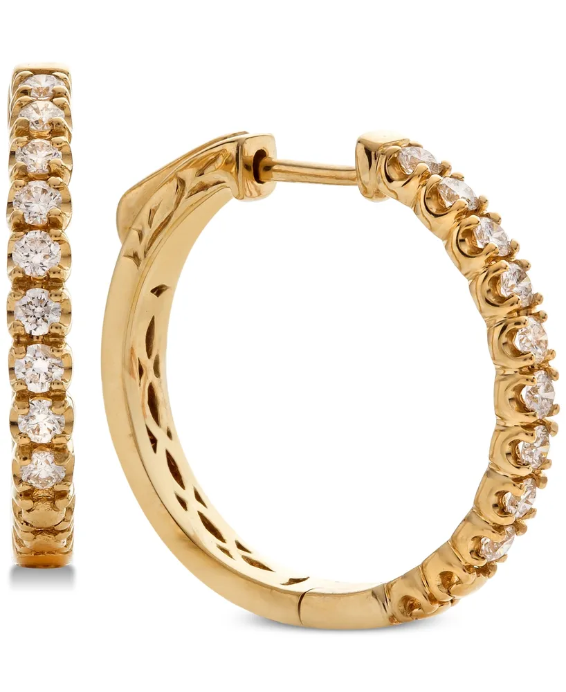 Diamond Hoop Earrings (5/8 ct. t.w.) in 14k Gold