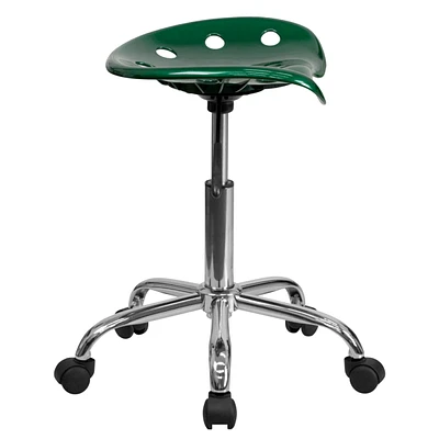 Vibrant Tractor Seat And Chrome Stool