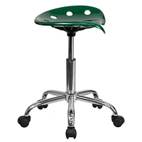 Vibrant Tractor Seat And Chrome Stool