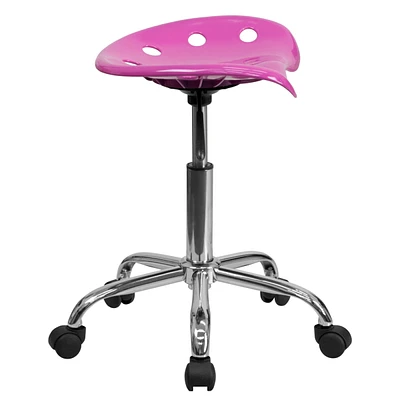 Vibrant Candy Heart Tractor Seat And Chrome Stool
