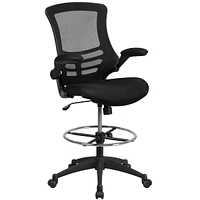 Mid-Back Black Mesh Drafting Chair