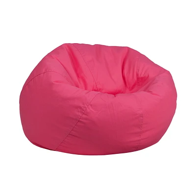Small Solid Hot Pink Kids Bean Bag Chair