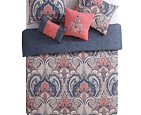 Vcny Home Casa Real Damask Reversible 4-Pc. Comforter Set, Full/Queen