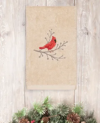 Linum Home Christmas Cardinal 100% Turkish Cotton Hand Towel