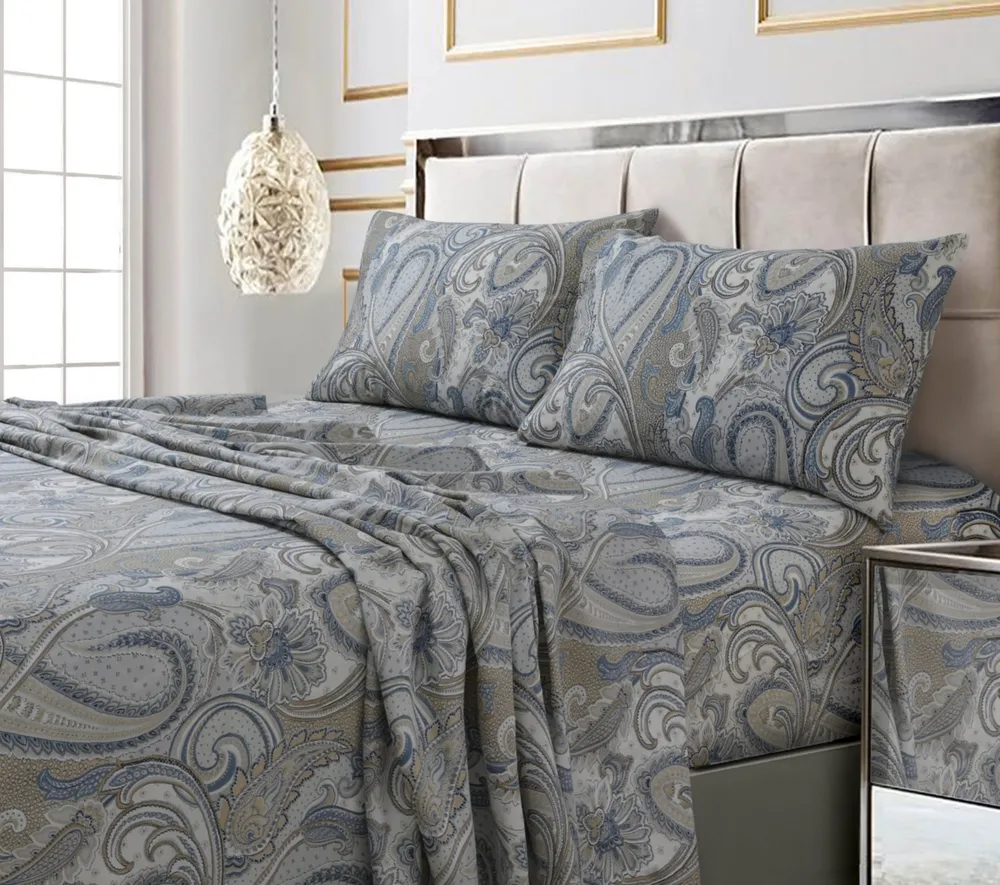 Paisley Park Printed Sateen Extra Deep Pocket Twin Sheet Set