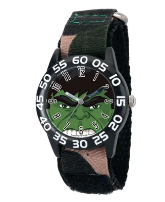 Marvel's Avengers: Hulk Boys' Black Plastic Time Teacher Watch