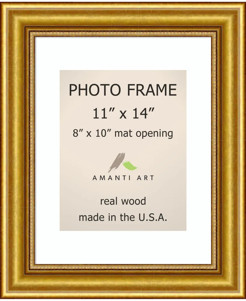 Amanti Art Townhouse Gold 11" X 14" Matted to 8" X 10" Opening Wall Picture Photo Frame