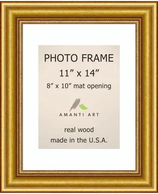 Amanti Art Townhouse Gold 11" X 14" Matted to 8" X 10" Opening Wall Picture Photo Frame