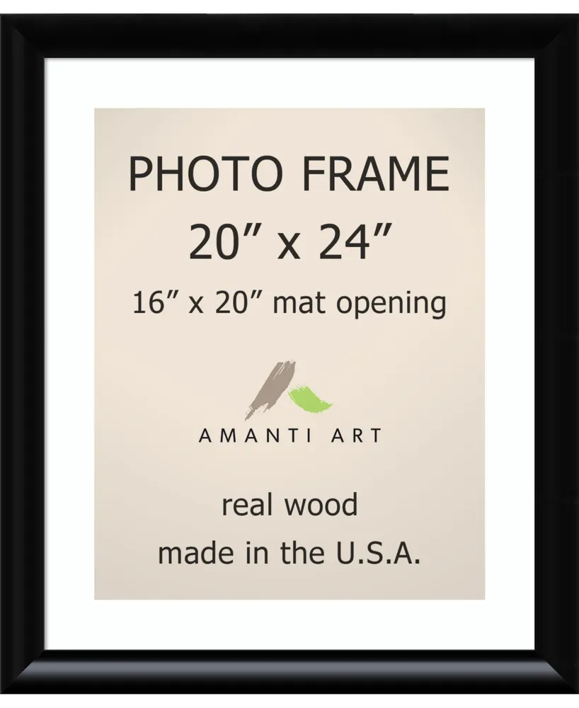 Amanti Art Steinway Black 20" X 24" Matted to 16" X 20" Opening Wall Picture Photo Frame