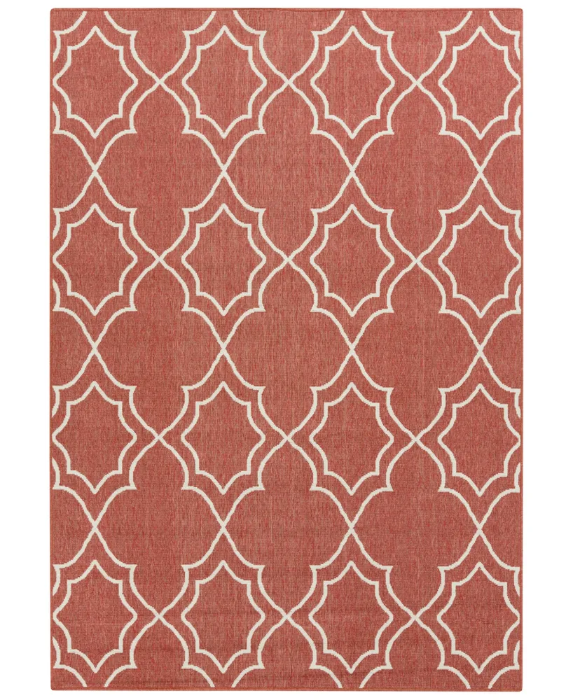 Closeout! Livabliss Alfresco Alf-9591 Rust 2'3" x 4'6" Area Rug, Indoor/Outdoor