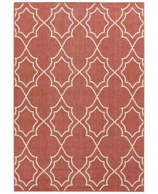 Closeout! Livabliss Alfresco Alf-9591 Rust 2'3" x 4'6" Area Rug, Indoor/Outdoor