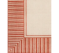 Livabliss Alfresco Alf-9683 Burnt Orange 6' x 9' Area Rug, Indoor/Outdoor