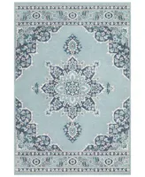 Surya Alfresco Alf-9687 Aqua 3' x 5'6" Area Rug, Indoor/Outdoor