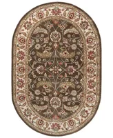 Livabliss Caesar Cae-1003 Dark Brown 6' x 9' Oval Area Rug