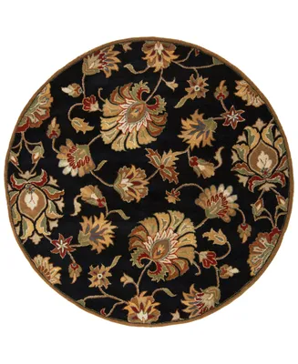 Surya Caesar Cae-1027 Black 4' Round Area Rug