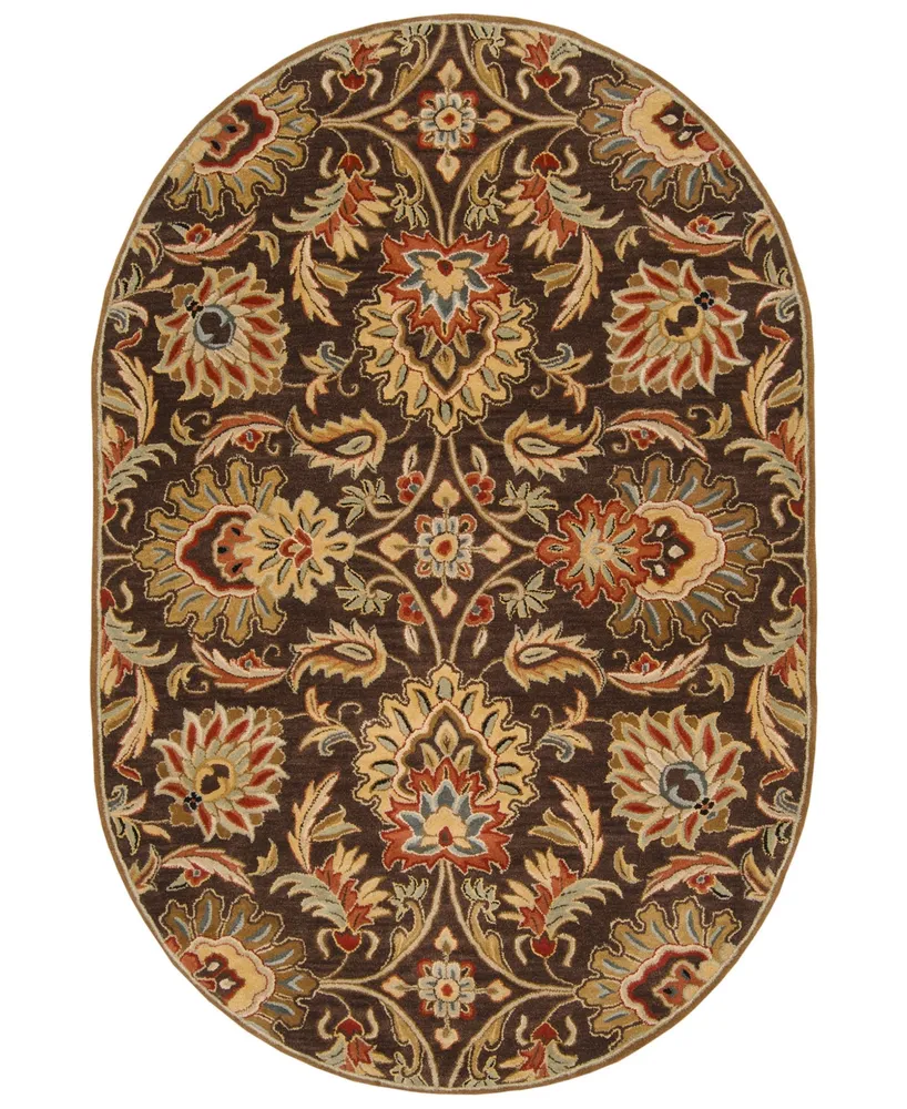 Livabliss Caesar Cae-1028 Dark Brown 6' x 9' Oval Area Rug