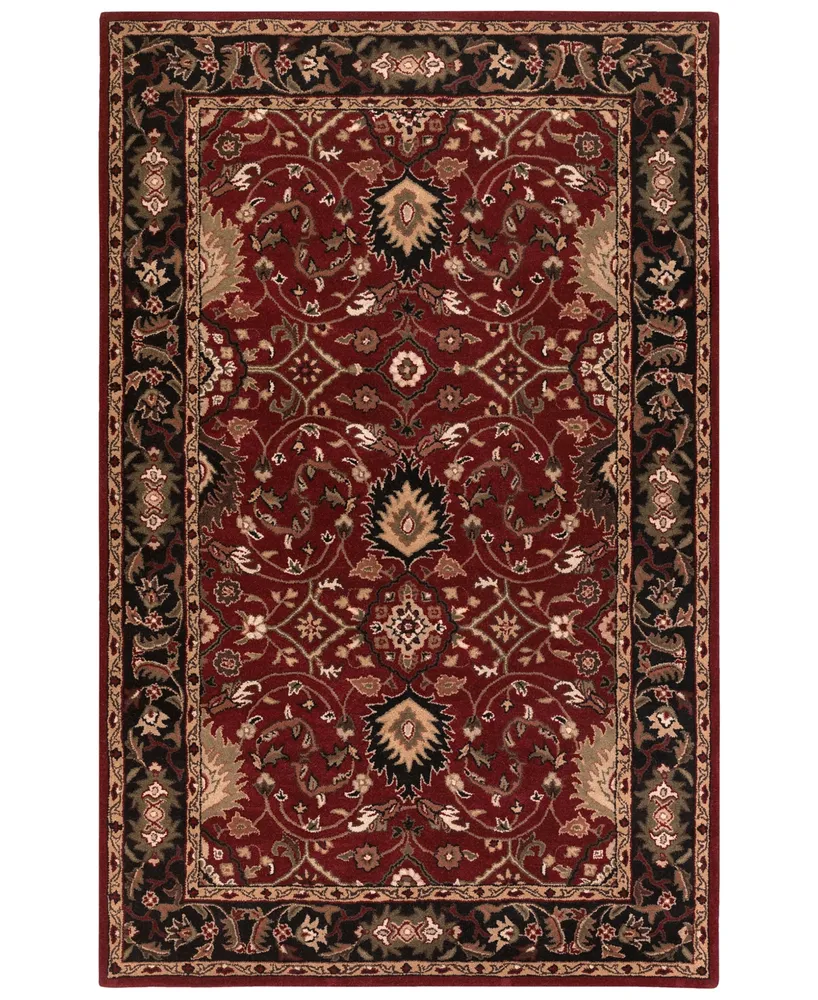 Livabliss Caesar Cae-1031 Burgundy 4' x 6' Area Rug