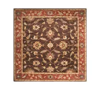 Livabliss Caesar Cae-1036 Dark Brown 4' Square Area Rug