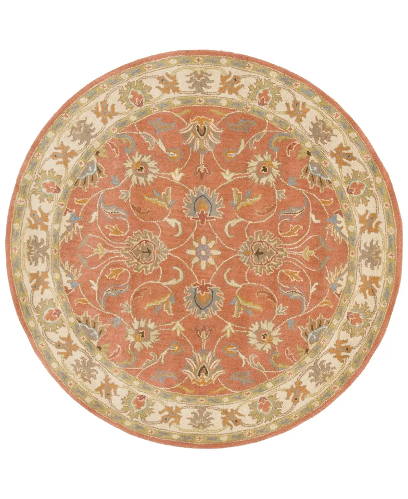 Livabliss Caesar Cae-1124 Camel 4' Round Area Rug