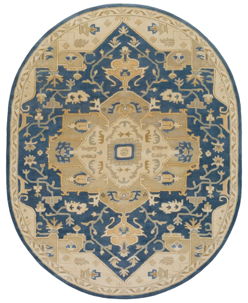 Surya Caesar Cae-1145 Navy 6' x 9' Oval Area Rug