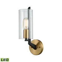 Blakeslee 1 Wall Sconce Matte Black/Satin Brass