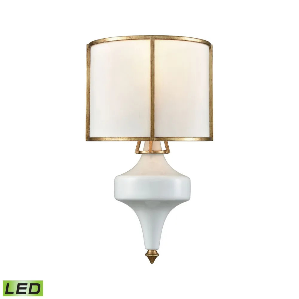 Ceramique 1 Wall Sconce Antique Gold Leaf