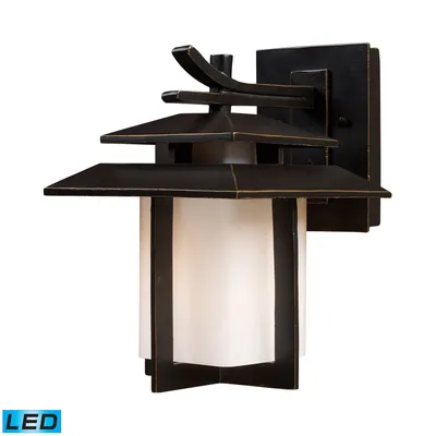 Kanso 1 Light Outdoor Sconce in Hazelnut Bronze