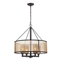 Diffusion Collection 4 light chandelier in Oil Rubbed Bronze