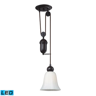 Farmhouse Oiled Bronze Pendant - Led Offering Up To 800 Lumens (60 Watt Equivalent) with Full Range
