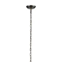 Circeo 3 Light Chandelier in Deep Rust and Crystal Droplets - Includes Adapter Kit