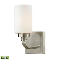 Dawson Collection 1 light bath in Brushed Nickel - Led Offering Up To 800 Lumens (60 Watt Equivalent)