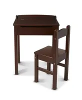 Wooden Lift-Top Desk & Chair