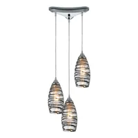 Twister Light Pendant in Polished Chrome