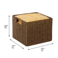 Honey Can Do Parchment Cord Storage Basket