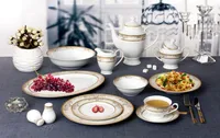 Lorren Home Trends Chloe 57-pc Dinnerware Set, Service for 8