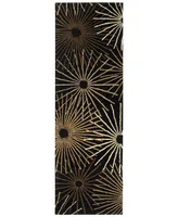 Livabliss Forum Fm-7090 Black 2'6" x 8' Runner Area Rug