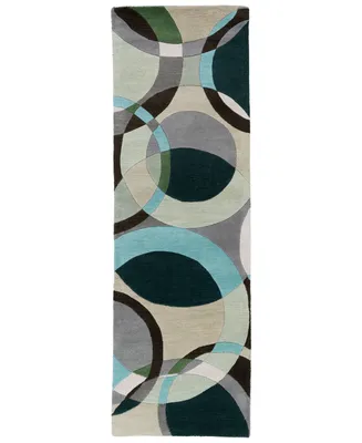 Livabliss Forum Fm-7157 Dark Green 2'6" x 8' Runner Area Rug