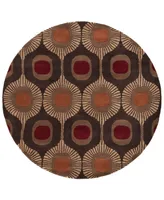 Surya Forum Fm-7170 Dark Brown 4' Round Area Rug