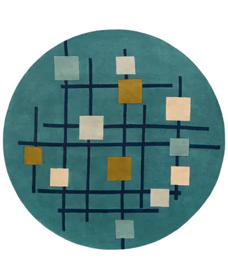 Surya Forum Fm-7201 Teal 4' Round Area Rug