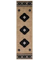 Livabliss Rugs Paramount Par-1096 Black 2'2" x 7'6" Runner Area Rug