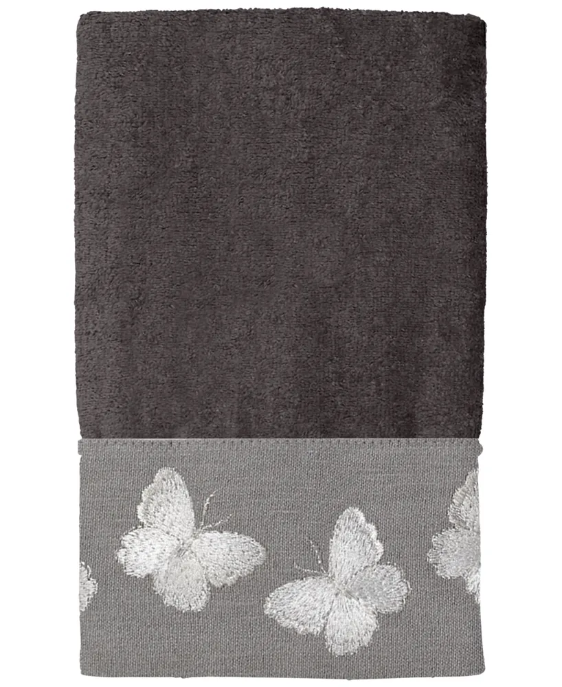 Avanti Yara Butterfly Bordered Cotton Hand Towel, 16" x 30"