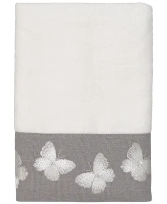 Avanti Yara Butterfly Bordered Cotton Hand Towel, 16" x 30"