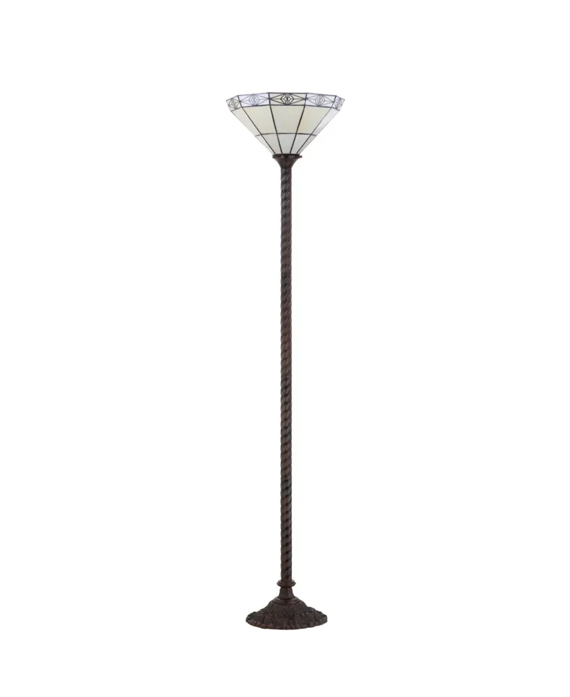 Jonathan Y Moore Tiffany Torchiere Led Floor Lamp