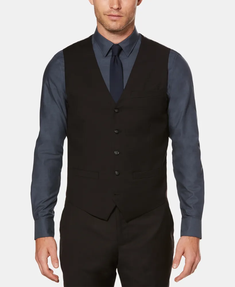 Perry Ellis Men's Solid Vest