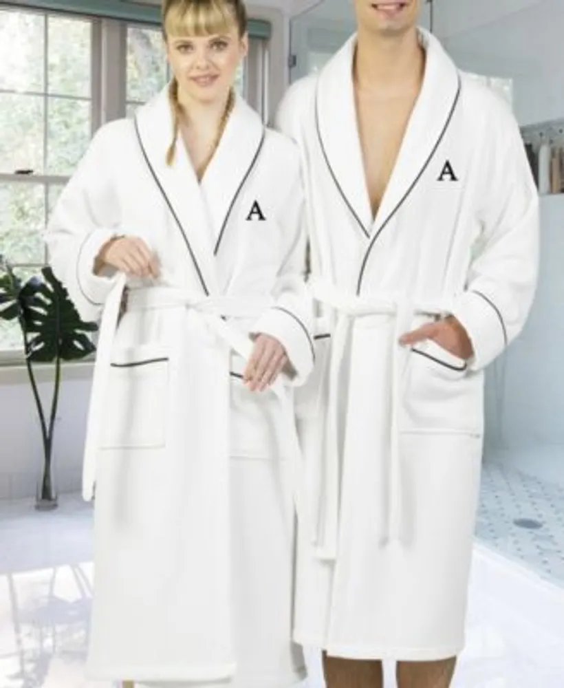 Linum Home Personalized Turkish Cotton Waffle Terry Bath Robe Collection