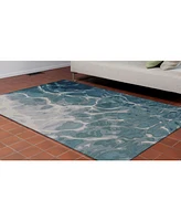 Liora Manne' Corsica 9146 Water 7'6" x 9'6" Area Rug
