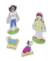 Melissa & Doug Best Friends Magnetic Dress-Up Wooden Dolls Pretend Play Set (78 pcs)