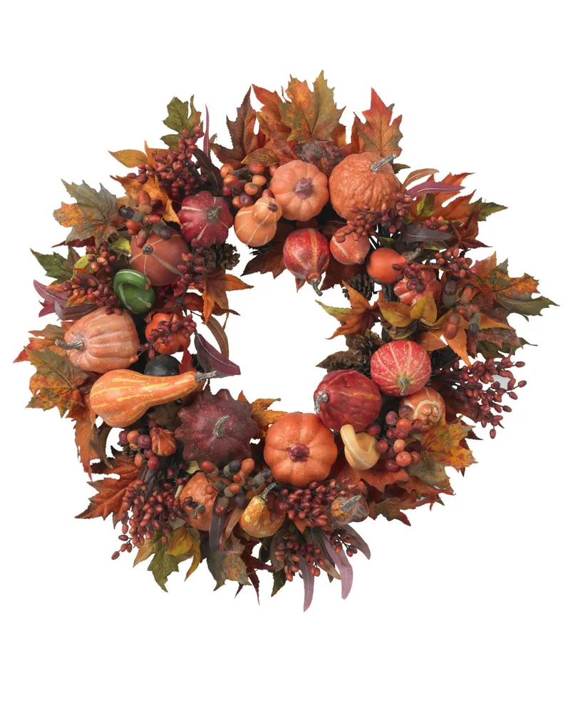 Nearly Natural 28" Harvest Wreath