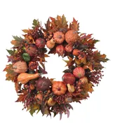 Nearly Natural 28" Harvest Wreath