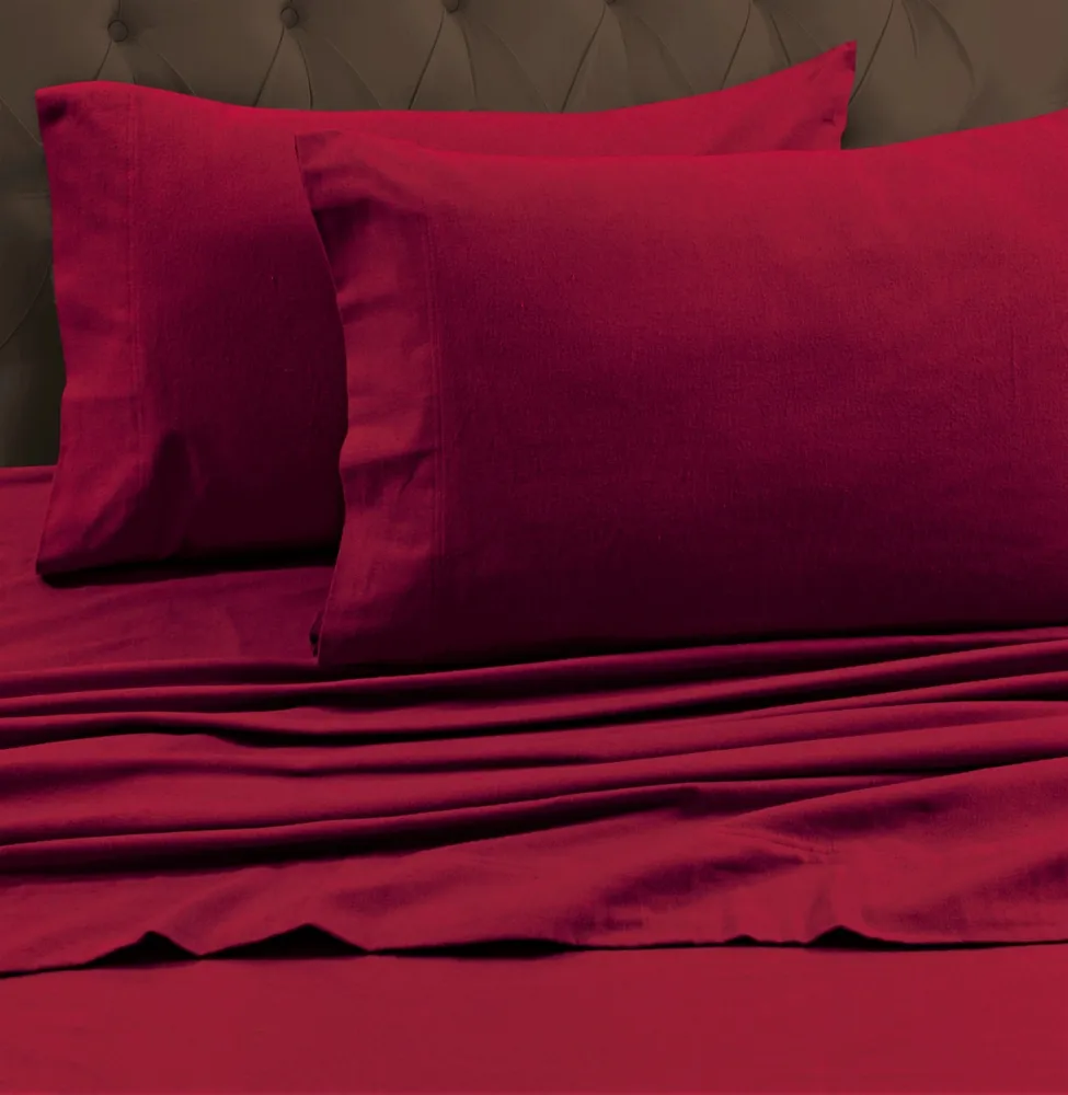 Tribeca Living Heavyweight Flannel Flat Sheet, King